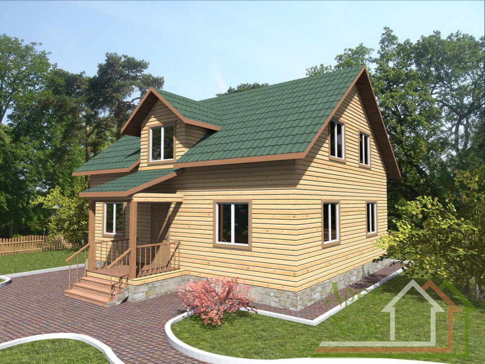 Проект деревянного дома из бруса №21
